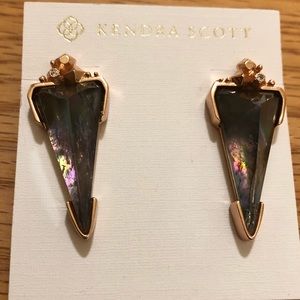 Kendra Scott grey illusion Libby earrings